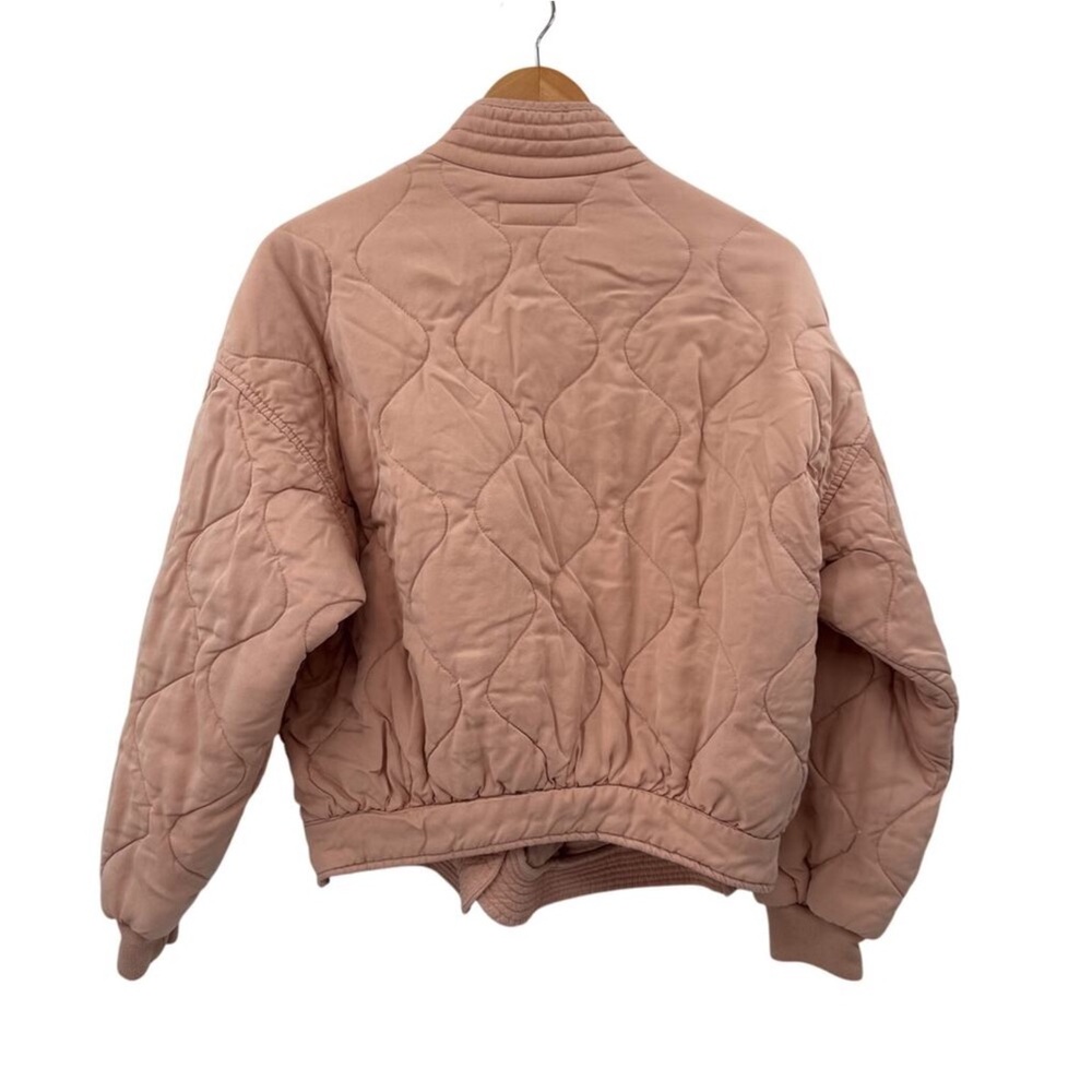 Anthro BLANK NYC Blush Pink Quilted Bomber Jacket - Picture 14 of 15